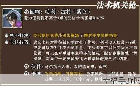 哈利波特魔法觉醒，回响搭配秘籍与道具效果深度剖析