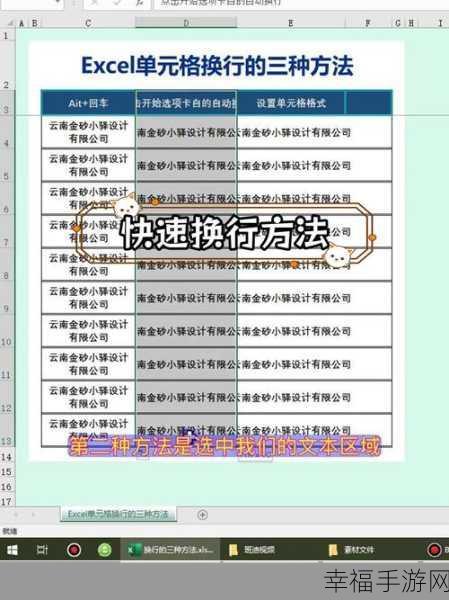 Excel 换行秘籍，巧妙实现换行不换格