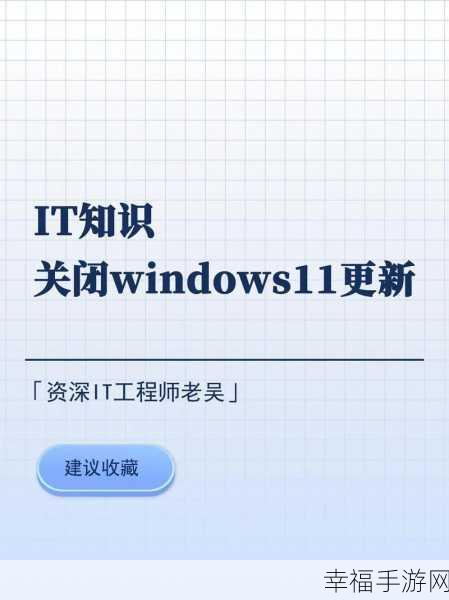 轻松搞定！Windows 自动更新关闭秘籍