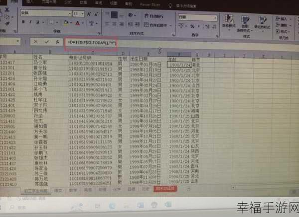 Excel 计算年龄秘籍,快速又准确的实用技巧