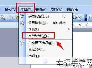 轻松搞定 Word2003 字数统计秘籍