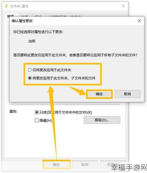 Win10 文件夹加密选项点击无反应？解决方案在此！