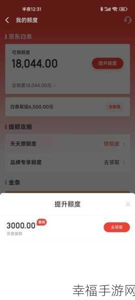 解锁京东白条提额秘籍