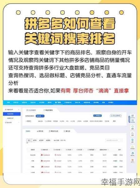 拼多多店铺搜索秘籍大揭秘