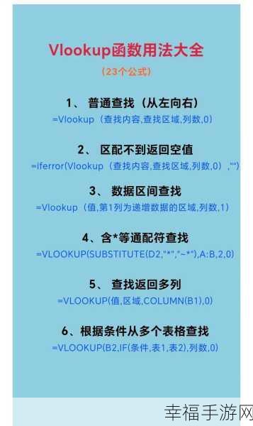 VLOOKUP 函数秘籍，固定搜索区域的神奇技巧