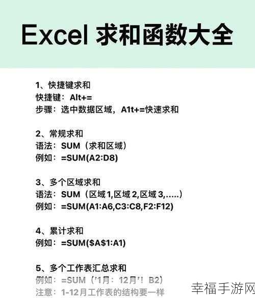 Excel 多条件求和秘籍，轻松搞定复杂计算