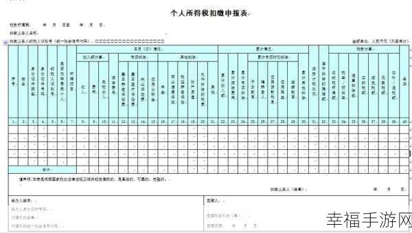 轻松搞定个人所得税基础信息表填写秘籍