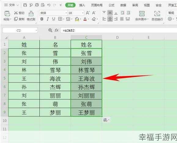 Excel 表格姓名合并秘籍大公开