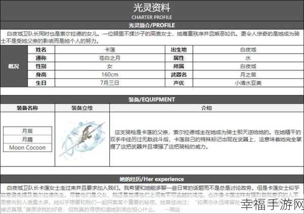 白夜极光卡莲觉醒必备材料大揭秘 2024 全新攻略指南