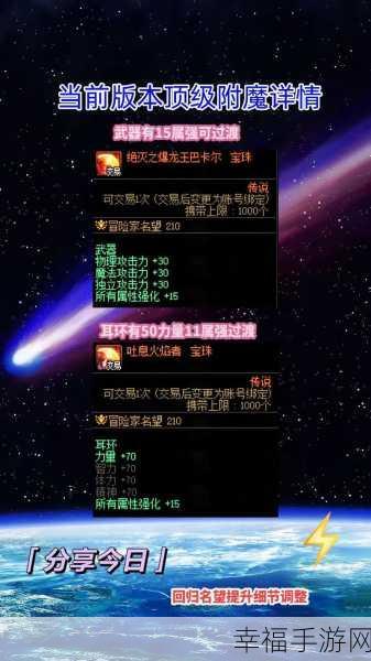 DNF2024 诱魔者顶级附魔宝珠大揭秘