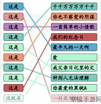 汉字找茬王蝴蝶广场关卡，正确歌词连线秘籍大公开