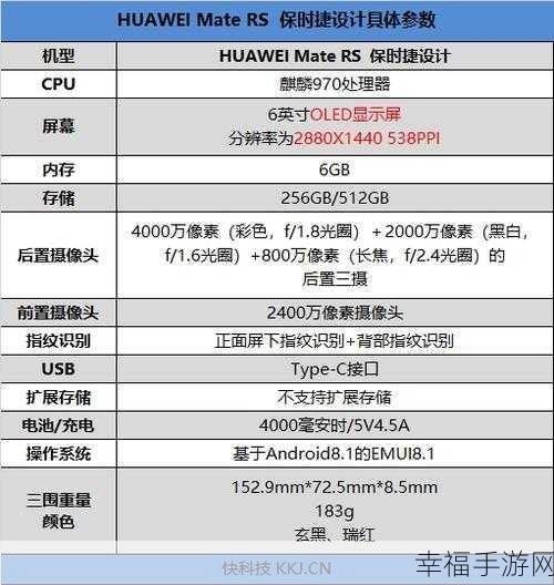 华为 Mate10 保时捷版，顶配配置全解析