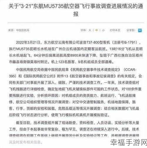 国内东航飞机坠毁啥原因,为啥不敢公布：东航飞机坠毁原因探讨及信息透明度问题分析