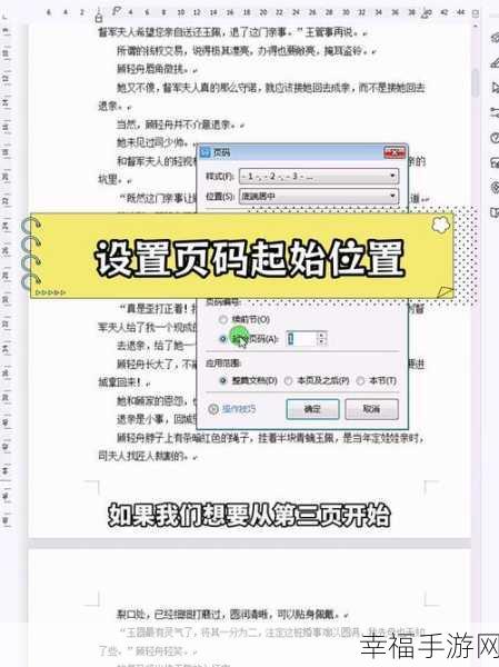 轻松搞定 Word 文档页码设置秘籍