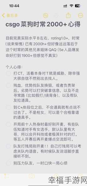 暴躁老姐的CSGO心得分享：菜鸟也能上分：一个女玩家的CSGO进阶之路